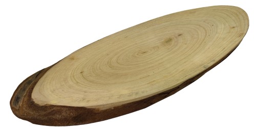 PLÁSOK KONSKÉHO DREVA, ELIPTICKÝ, ŠIKMÝ, 25-30 CM, DEKORATÍVNY PODNÁK, DREVO