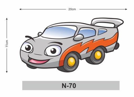 Detská samolepka na stenu auto 20x11cm