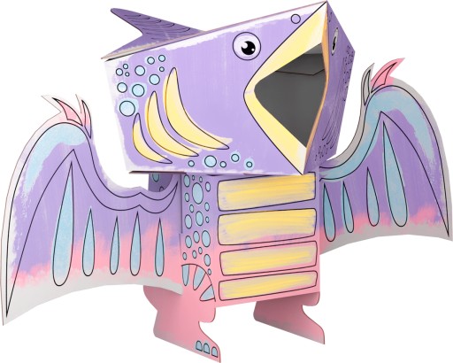 Omaľovánka Monumi Cubehead Dino 3D Pterodaktyl