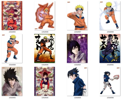 Plagát A3 Manga Anime Naruto VEĽKÝ VÝBER