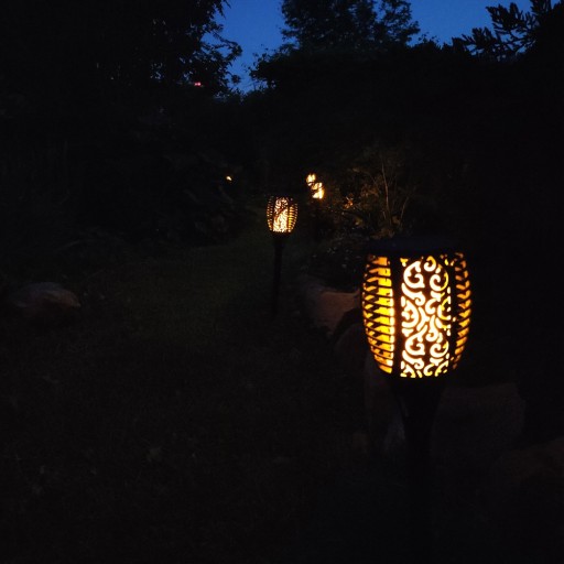 Solárna záhradná lampa TORCH Fire FLAME Effect 50 cm Záhradná dekorácia