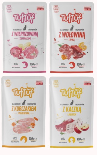 TUF TUF VRECKO NA VLHKÉ POTRAVINY ZMES CHUTI 4x100G