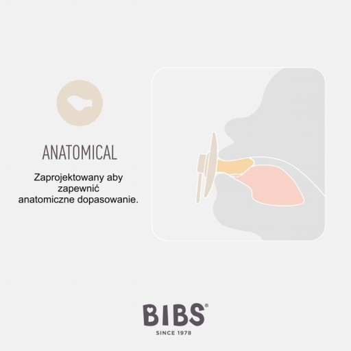 BIBS ANATOMIC cumlík ortodontická retro hevea guma 6-18