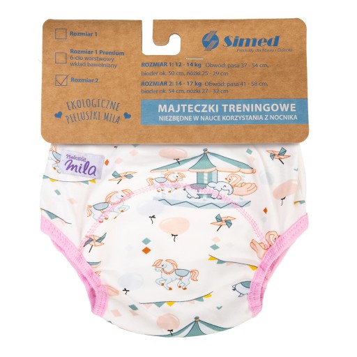 Nohavičky Tréningové plienky S.2 XL 14-17kg BAVLNA 100% KOLOTOČ