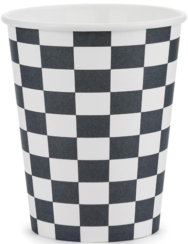 RACING papierové poháre ŠACHOVNICA NA NARODENINY 220 ml 6 ks