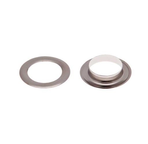 Kožené očká kovové 8x15 mm SILVER 50 sady