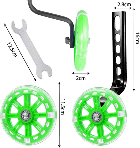 BOČNÉ PODPORNÉ KOLESÁ PRE DETSKÝ BICYKEL LED 12-20