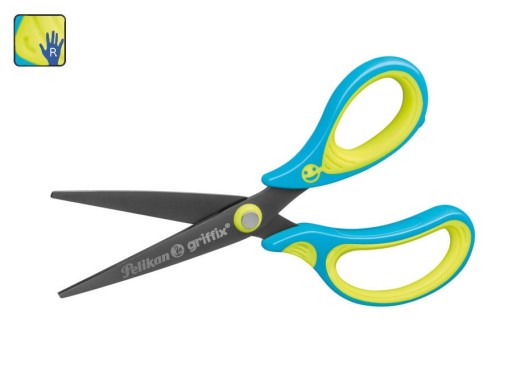Titánové školské nožnice 14,5cm, ergonomické pre pravákov Pelikan