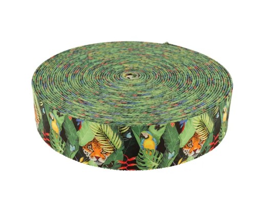 Prepravná páska so sublimačnou potlačou TROPICAL 30 mm popruh na obojok