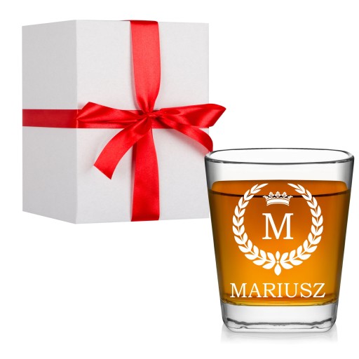 POHÁR NA WHISKY S GRAVÍNOM ZA DARČEK