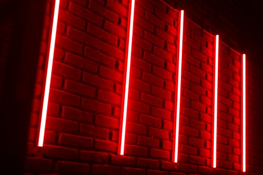 COB 480LED pásik LED 1m 12V Neon Line Červený