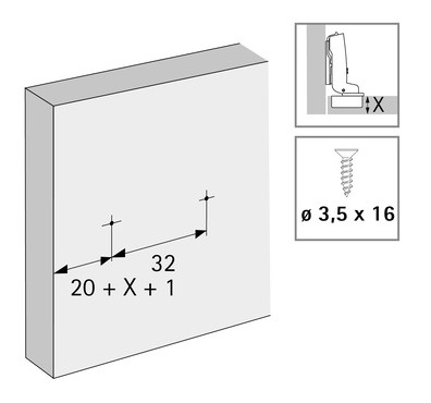 HETTICH Guide 9117341 lineárny Sensys na skrutkovanie, D=1,5mm
