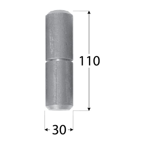 Sústružený oceľový pánt s priemerom gule 30x110mm pre brány