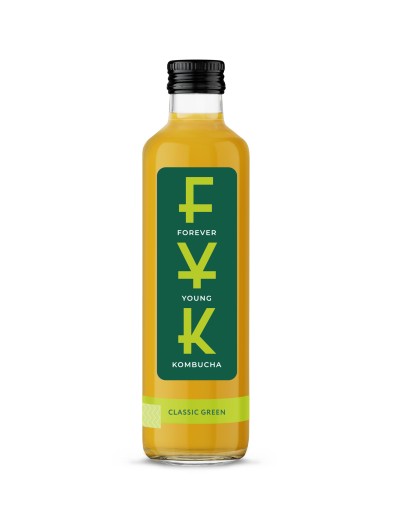Kombucha Classic zelený 0,25l Forever Young nápoj FYK