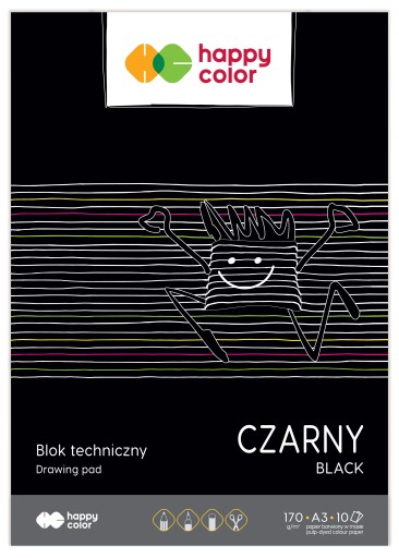 TECHNICKÝ BLOK ČIERNY PAPIER VEĽKOFORMÁT A3 10 LIST 170g/m2
