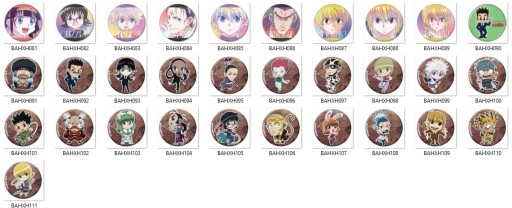 Špendlíky Manga Anime Hunter x Hunter VEĽKÝ VÝBER