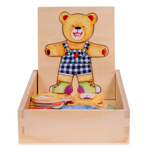 SMILY PLAY Drevené puzzle Montessori kocky