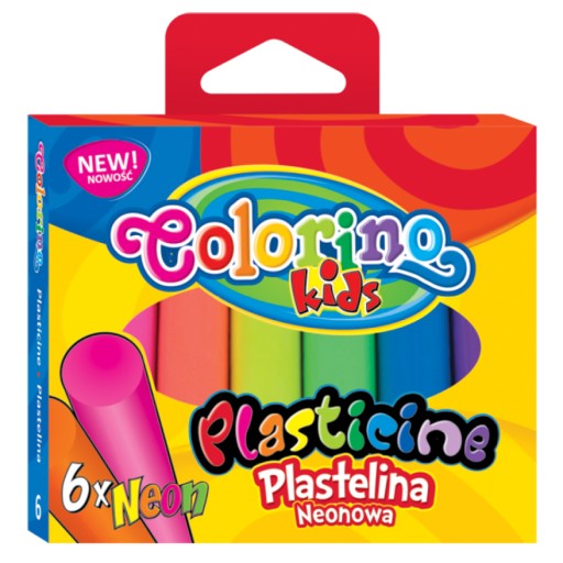 COLORINO Neónová plastelína, 6 farieb