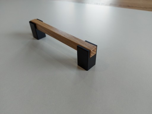 Drevená dubová nábytková úchytka Zábradlie, dĺžka 100mm, veľ. 80mm POLSKÝ VÝROBOK