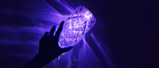 LED USB nočná krištáľová stolná lampa DIAMOND RGB touch + REMOTE