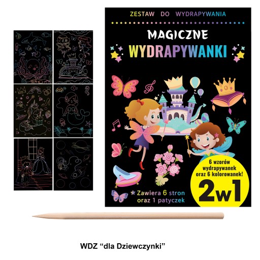 Škrabacia hra MAGIC SCRATCH, omaľovánky na výber