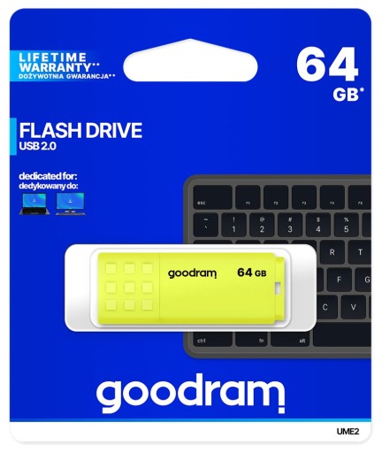 Pendrive GOODRAM 64 GB UME2 USB 2.0 žltý