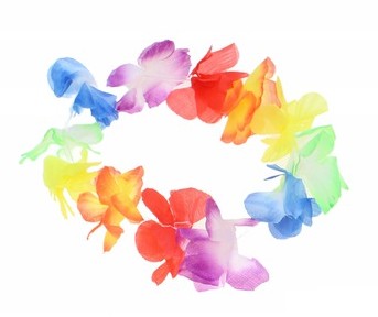 HAWAIIAN WREATH farebné kvety aloha outfit