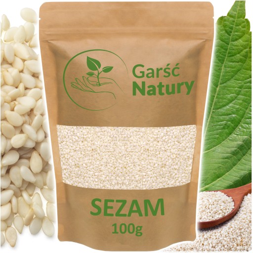 SEZAMOVÉ SEMIENKY Biele lúpané SEMENÁ 0,1 kg Čisté vysoko kvalitné BEZ GMO pre SUSHI 100 g