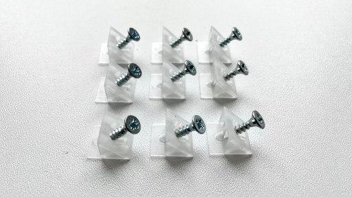 Stabilizátor zadnej steny so skrutkou 3,5 x 16 mm, bezfarebný, 100 kusov