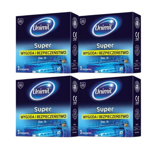 UNIMIL Super Easy-Fit latexové kondómy 12 kusov