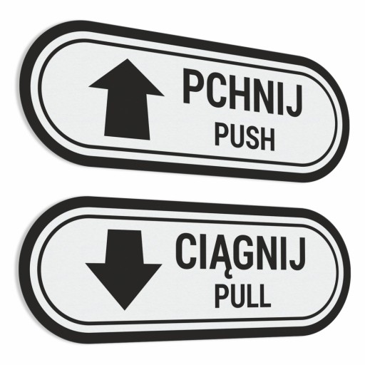 Push, Pull, Push, Pull - samolepky 4x11