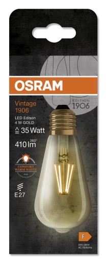 Vinted 1906 Edison Gold 4W E27 LED žiarovka