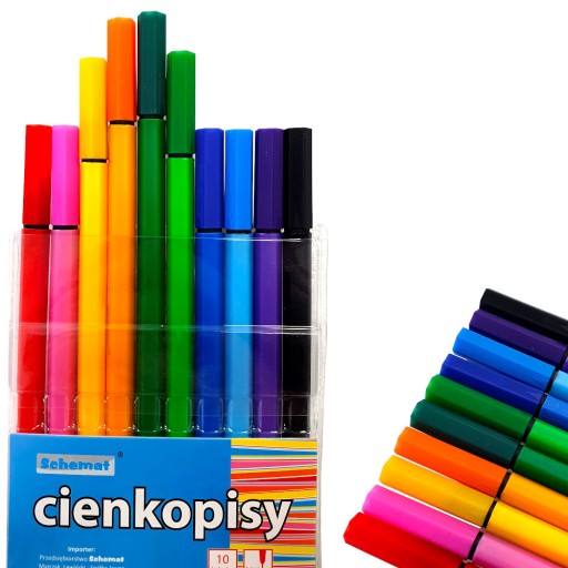 Jemné fixky Fixky do školy, 10 farieb, 0,4 mm Schéma 8149