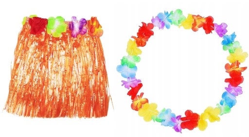 Havajská sukňa + havajský náhrdelník Aloha Flowers
