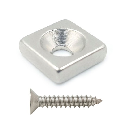 SET: NEODYMIOVÝ MAGNET 12x10x3 mm otvor 7,5/3,5
