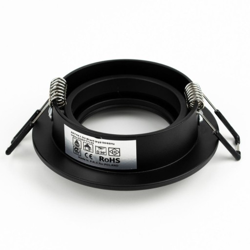 Okrúhle stropné svietidlo AKTYN 1 OV Black IP20 EDO777122