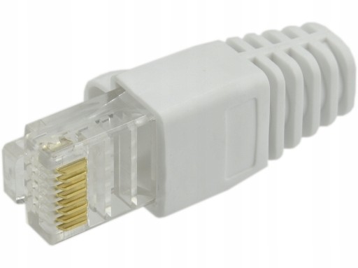 NEKU Gumový kryt na zástrčku RJ45, biely, 10 ks