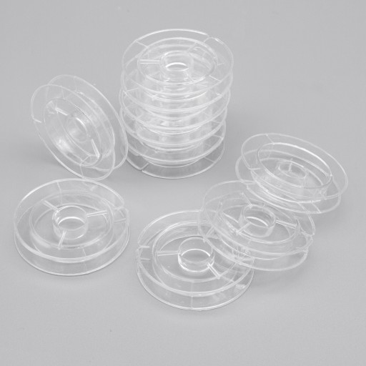 Plastová cievka, bezfarebná, 50x10mm, vnútorný priemer: 36mm, 10ks