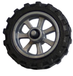 LEGO 50862c01 MOTOROVÉ KOLESO so striebornou pneumatikou (2g)