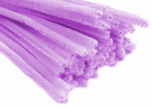 Plyšové drôty kreatívne plastové nabíjadlo 6 mm 30 cm FIALOVÁ 20 ks.