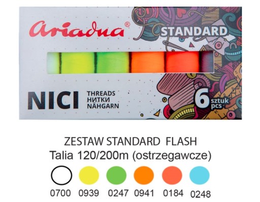 Ariadna závity 120 Štandard 200m 6 ks. - NEON