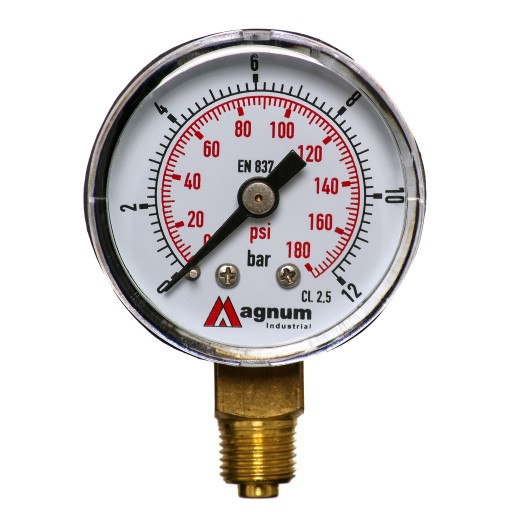 MANOMETER 40MM RADIÁLNY 1/8 12 BAR TLAK SPOD