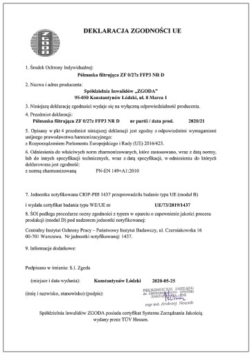 OCHRANNÁ MASKA FFP3 FILTER 99%