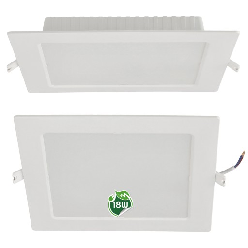LED stropné svietidlo, zapustené, zapustené, 18W, 1980lm, 4000K, štvorcové