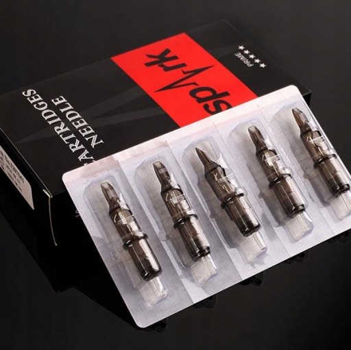 5x 9MG ŠEDÉ NÁPLNE S IHLOU IHLA, tetovacie ihly 0,30