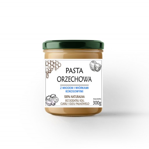 Oriešková pasta s medom a kokosom 300g
