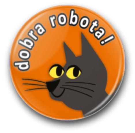 Motivačný špendlík pre mačky