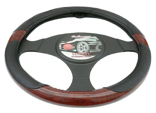 Poťah na volant Koža Drevená