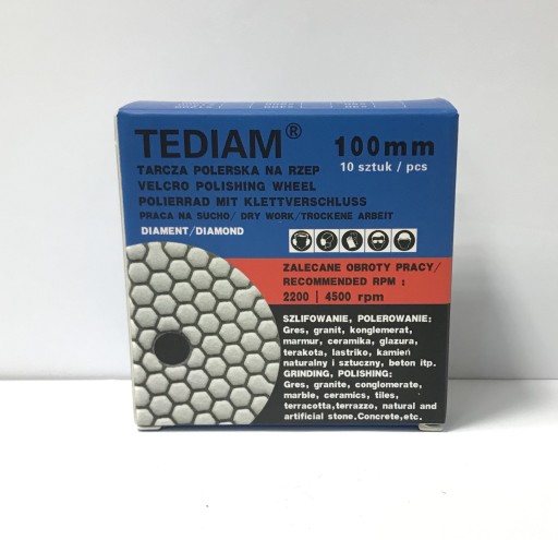 Leštiaci kotúč Leštiaci kotúč na suchý zips na kameninu 100 mm #400 TEDIAM