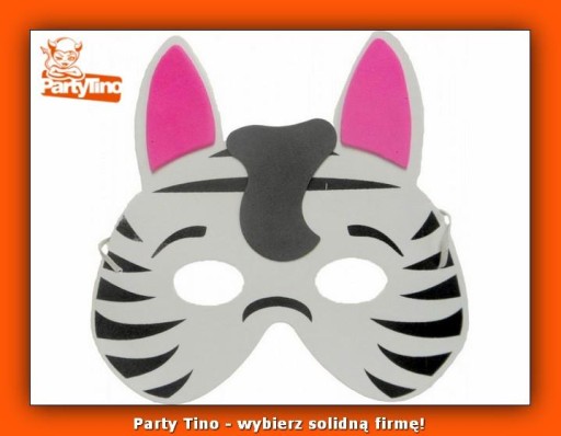 SUPER Penová maska pre zvieratá PM043 Zebra